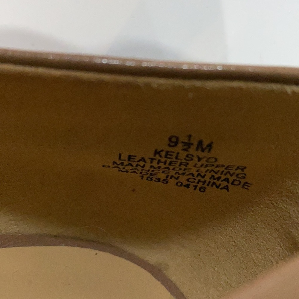 Nine West Kelsyo nude peep toe heels size 9.5 - Picture 7 of 8